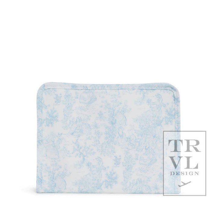 Roadie Medium - Bunny Toile Blue Zip Pouch - Premium Travel Accessories from TRVL Design - Just $29.95! Shop now at Pat's Monograms