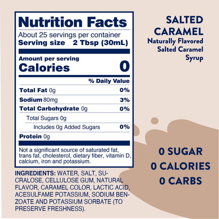 Sugar Free Salted Caramel Syrup - Premium  from Jordan's Skinny Mixes - Just $9.59! Shop now at Pat's Monograms