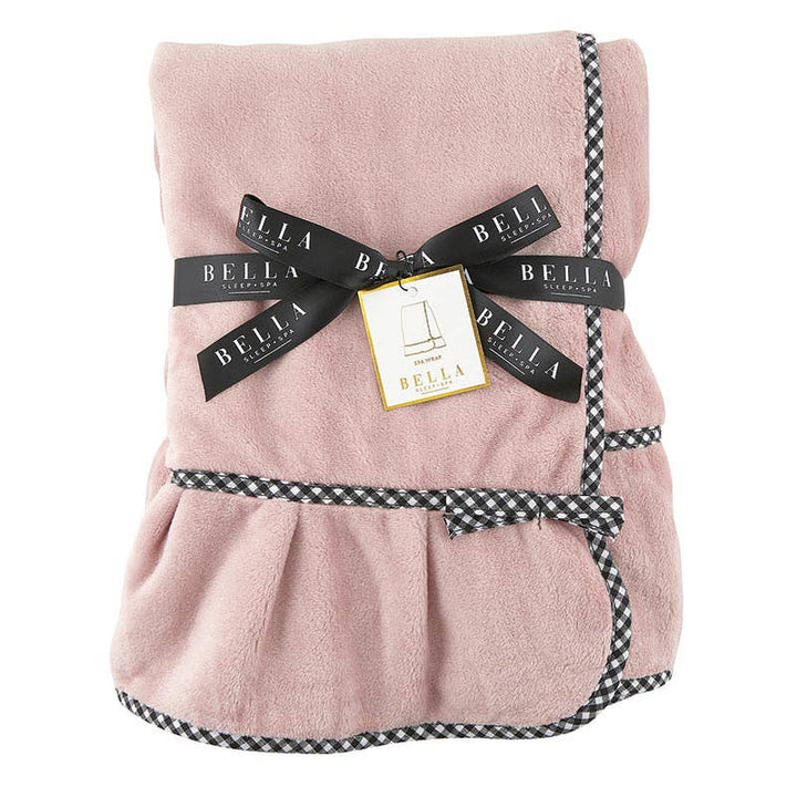 Plush Spa Wrap - Dusty Rose - Premium Bath Wrap from Bella Sleep + Spa - Just $49.50! Shop now at Pat's Monograms