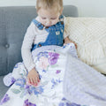 Premium Baby & Toddler Blanket - Purple & Blush Floral — Honey Lemonade