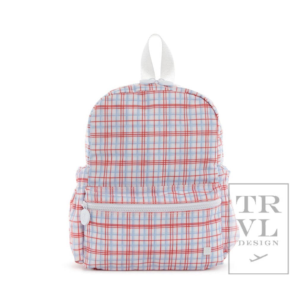 Mini Backer - Classic Plaid Red Backpack - Premium Backpack from TRVL Design - Just $48.95! Shop now at Pat's Monograms
