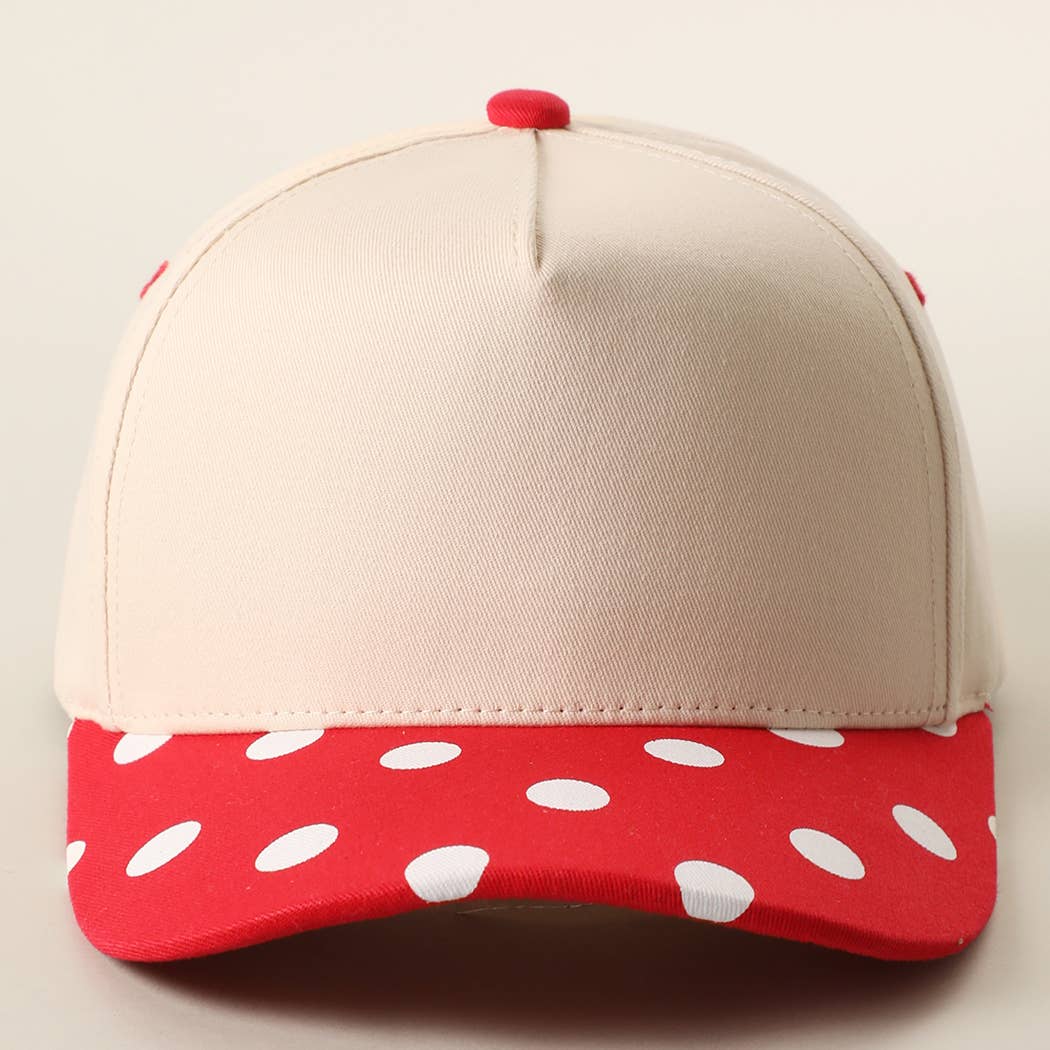 BIG POLKA DOT Brim Two-Tone Trucker Hat — Fashion City