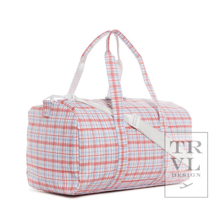 Weekender - Classic Plaid Red Duffel Bag - Premium Duffel from TRVL Design - Just $74.95! Shop now at Pat's Monograms
