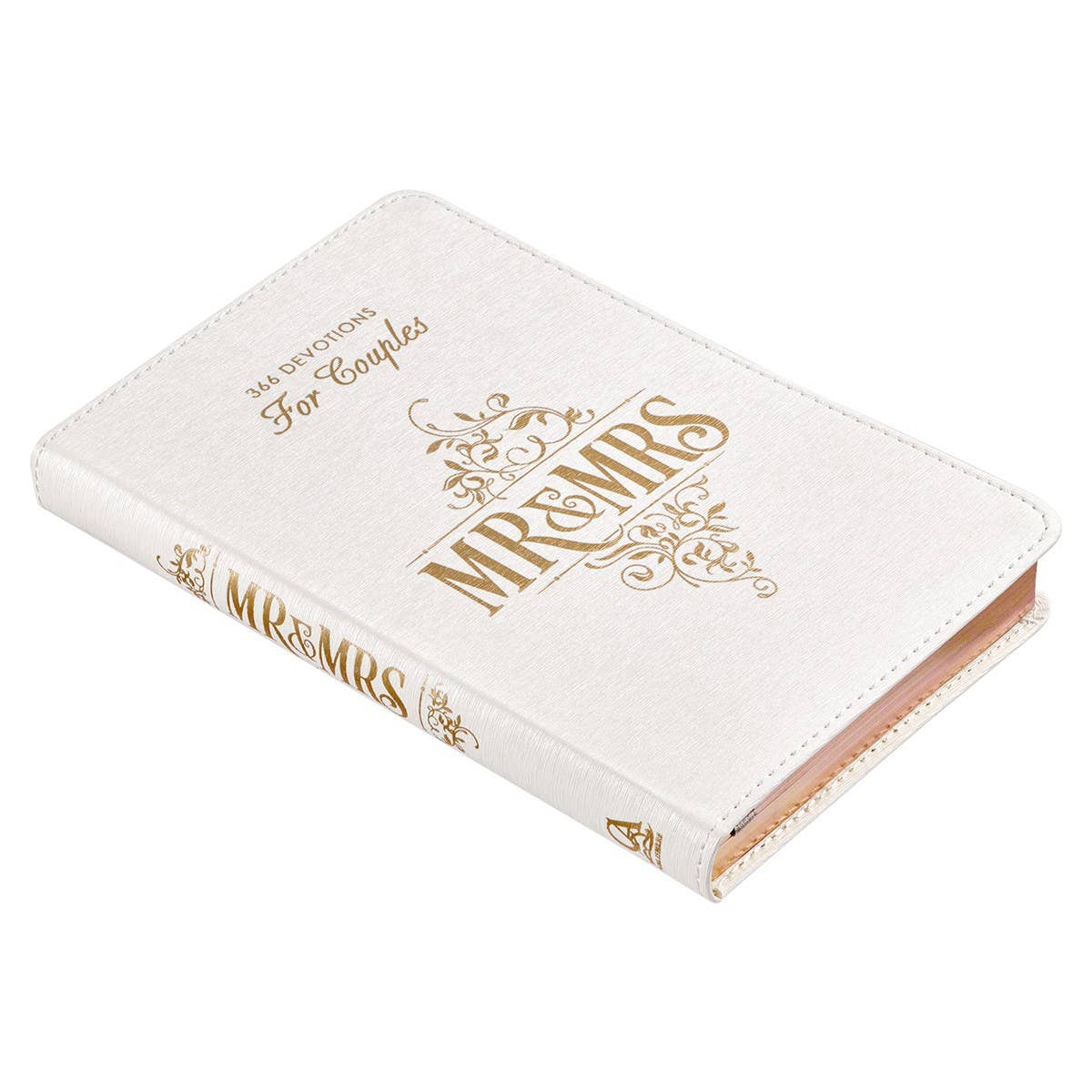 Mr. & Mrs. 366 Devotions for Couples White Faux Leather Devo - Premium Books and Devotionals from Christian Art Gifts - Just $16.99! Shop now at Pat's Monograms