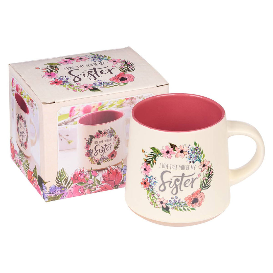 Sister Ceramic Coffee Mug with Clay Dipped Base - Ecclesiast - Premium gift item from Christian Art Gifts - Just $12.95! Shop now at Pat's Monograms