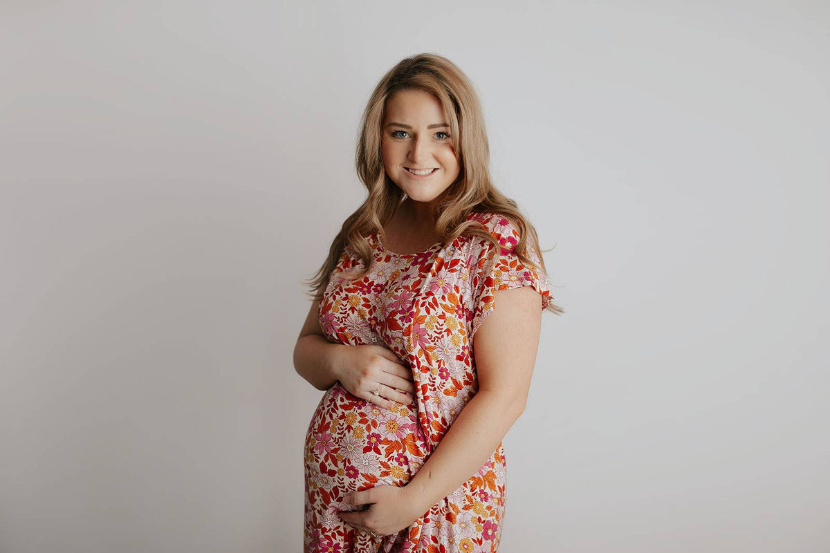Wild Child Maternity Mommy Labor and Delivery/ Nursing Gown — Three Little Tots Maternity Clothing
