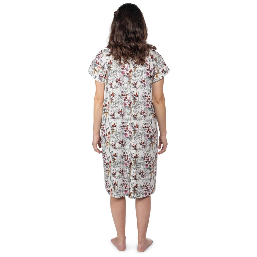 Floral Mommy Labor and Delivery/ Nursing Gown — Three Little Tots Maternity Clothing