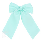 Matte Satin Longtail Hair Bow with Euro Knot — Beyond Creations, LLC Hairbows