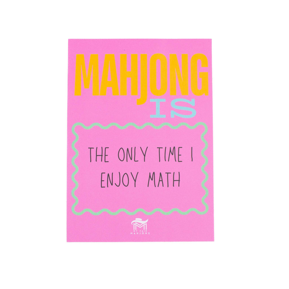 MAHJONG SHUFFLE CARD  |  Mahjong Is Series  |  Sized to Store with League Cards