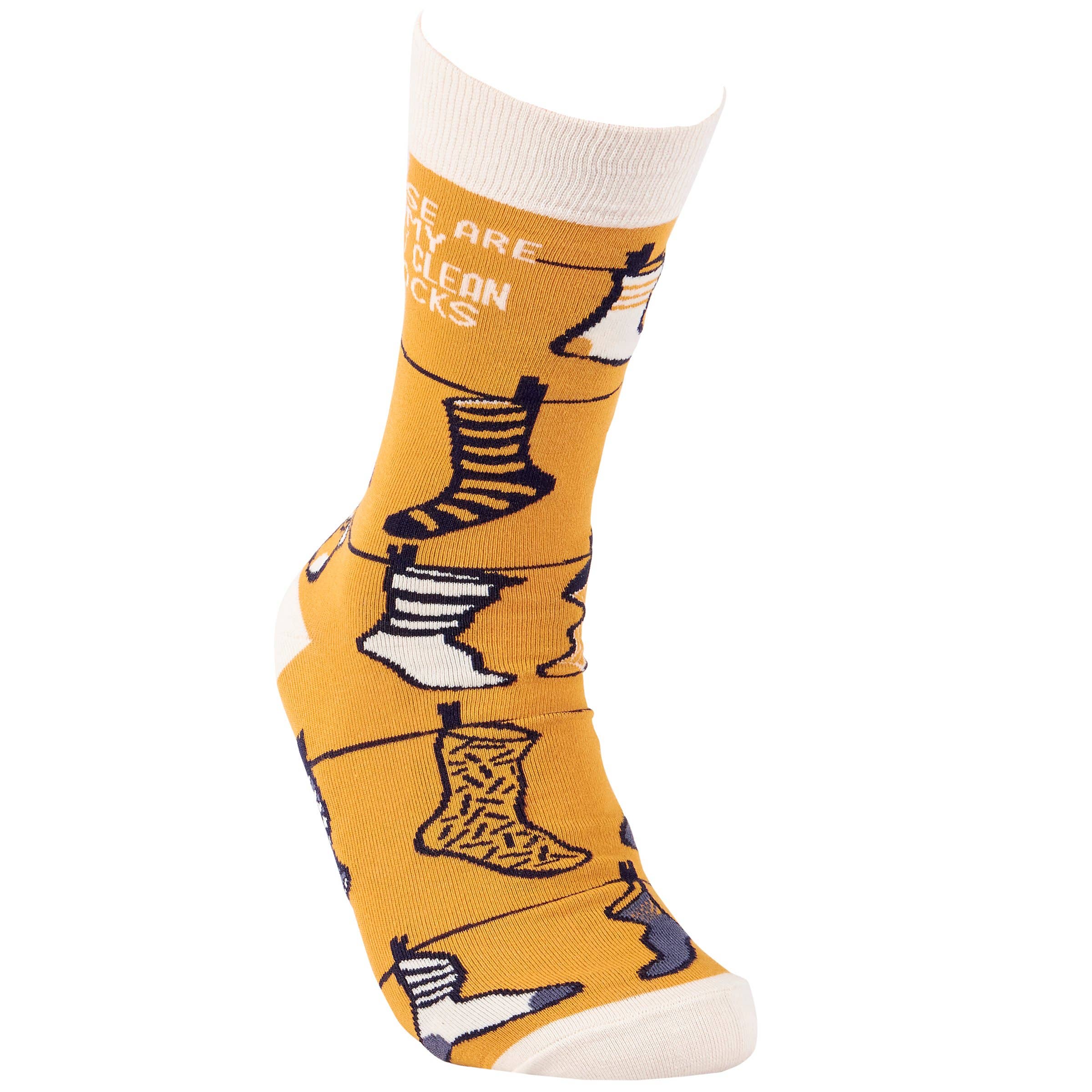 These Are My Only Clean Socks - Premium socks from Primitives by Kathy - Just $9.95! Shop now at Pat's Monograms