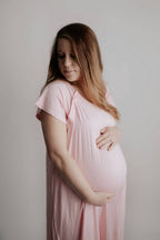 Light Pink Mommy Labor and Delivery/ Nursing Gown — Three Little Tots Maternity Clothing