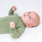 Zipper Footie - Shale Green — Sweet Bamboo Baby & Toddler Outfits
