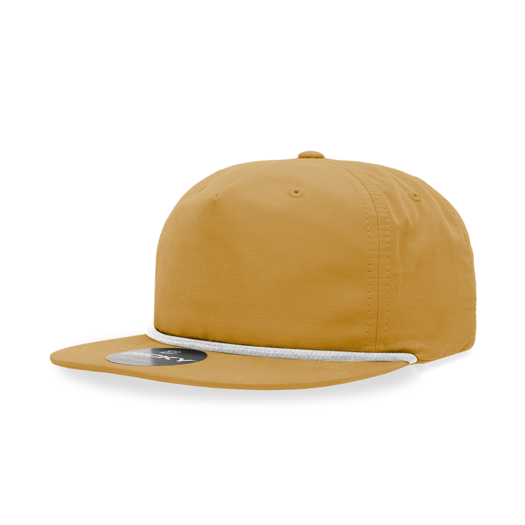 Decky 6032 Classic Rope Cap, 5 Panel Flat Bill Hat, Snapback - Premium Caps from The Park Wholesale - Just $14.95! Shop now at Pat's Monograms