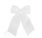 Matte Satin Longtail Hair Bow with Euro Knot — Beyond Creations, LLC Hairbows