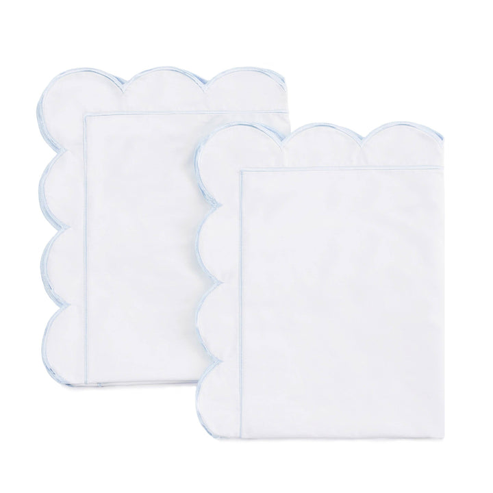 Scallop Frame Embroidered Cotton Percale Euro Sham - Premium Home Textiles from Mélange Home - Just $48.95! Shop now at Pat's Monograms