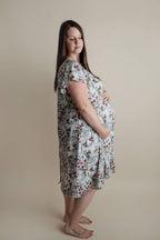 Floral Mommy Labor and Delivery/ Nursing Gown — Three Little Tots Maternity Clothing