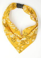 Mustard Floral Scarf — Dog Collar World Pet Accessories
