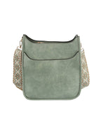 Front Pocket Stylized Strap Shoulder Bag — Handbag Factory Corp