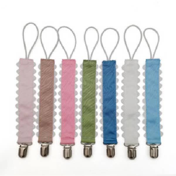 Pacifier Clip, Monogram-able Assorted Colors — Zsa Zsa & LoLLi Monogram Blanks Baby Accessories
