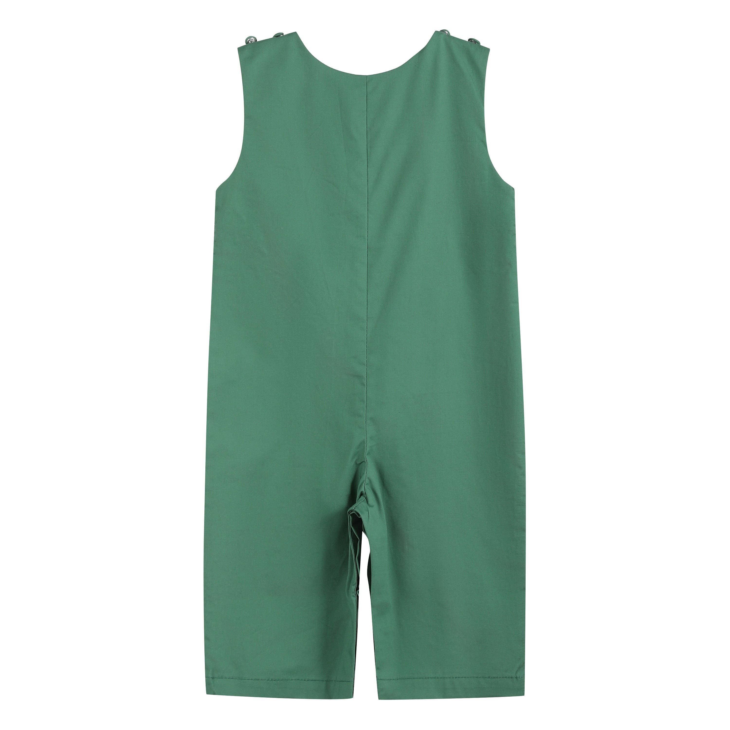 Green Santa Car Christmas Smocked Overalls - Premium Baby & Toddler Outfits from Lil Cactus - Just $36.95! Shop now at Pat's Monograms