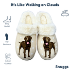 Labrador Chocolate Snuggs Slippers — E&S Pets
