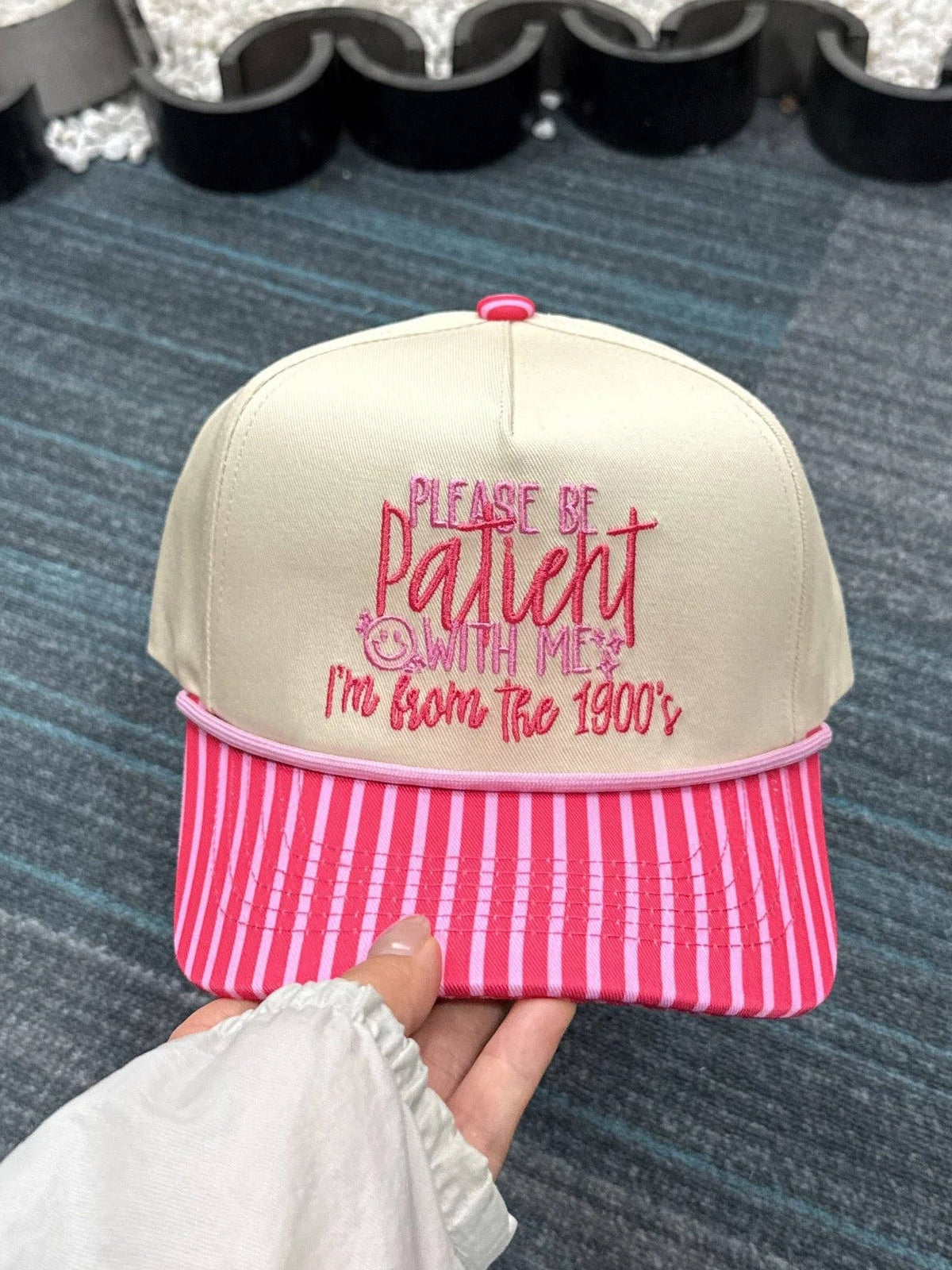 Be Patient with Me Trucker Hat — James Rae Hats & Caps
