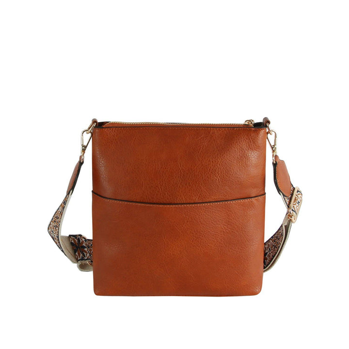 Guitar Strap Leather Front Zipper Crossbody Bag - Premium handbag from Handbag Factory Corp - Just $38.95! Shop now at Pat's Monograms