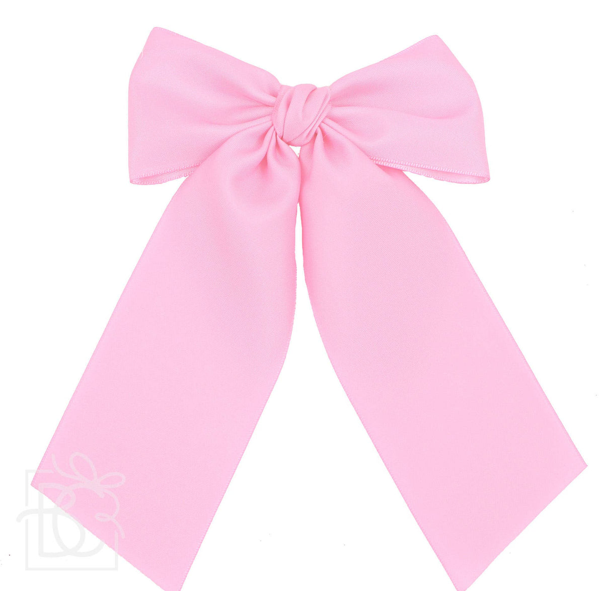 Matte Satin Longtail Hair Bow with Euro Knot — Beyond Creations, LLC Hairbows