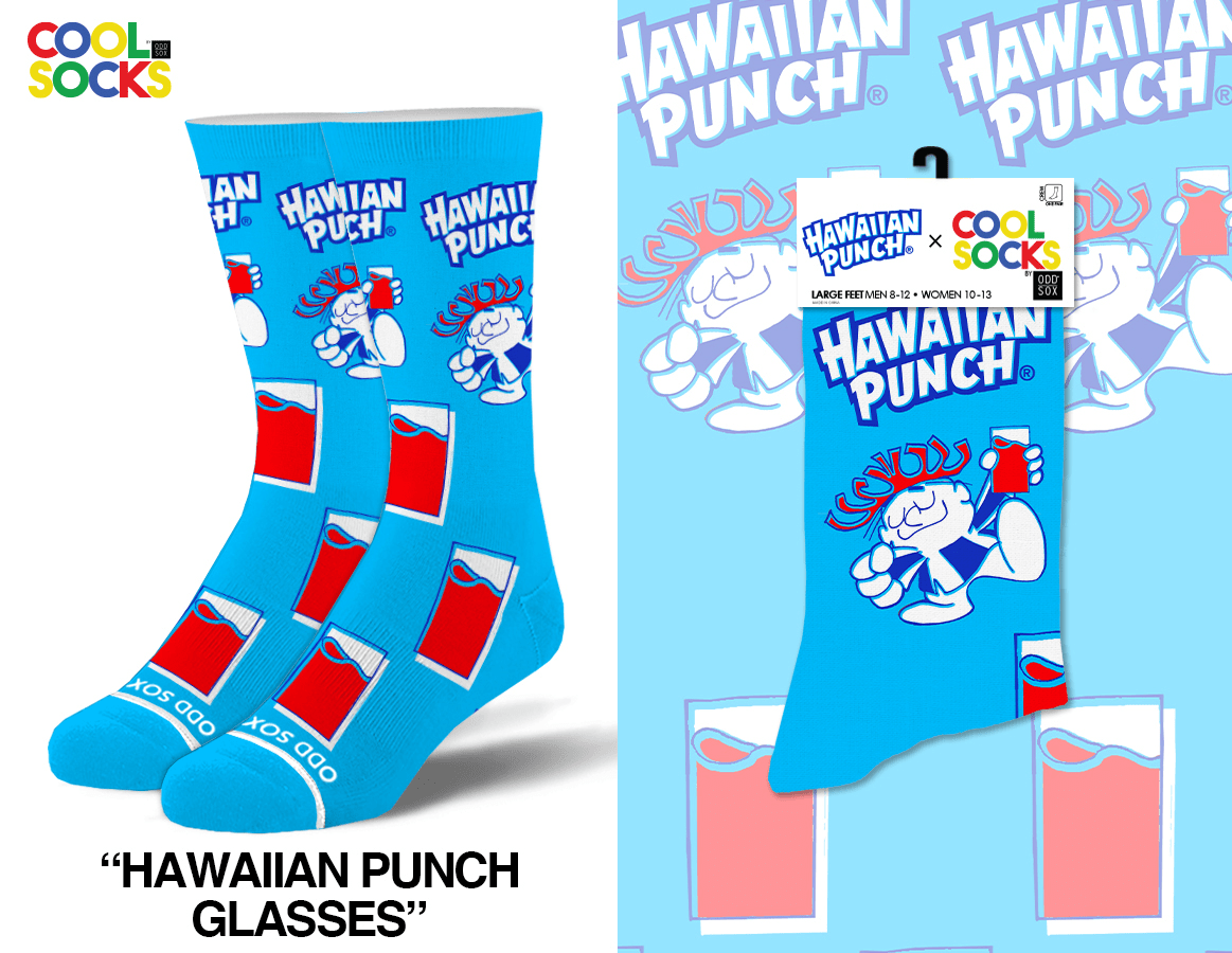Hawaiian Punch Glasses - Mens Crew Folded - Premium socks from Cool Socks - Just $12.99! Shop now at Pat's Monograms