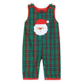 Christmas Green Gingham Santa Overalls — Lil Cactus Baby & Toddler Outfits