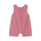 Red Gingham Baseball Smocked Shortalls — Lil Cactus Baby & Toddler Outfits