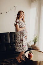 Floral Mommy Labor and Delivery/ Nursing Gown — Three Little Tots Maternity Clothing