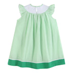 Green Seersucker Watermelon Smocked Bishop Dress — Lil Cactus Baby & Toddler Dresses