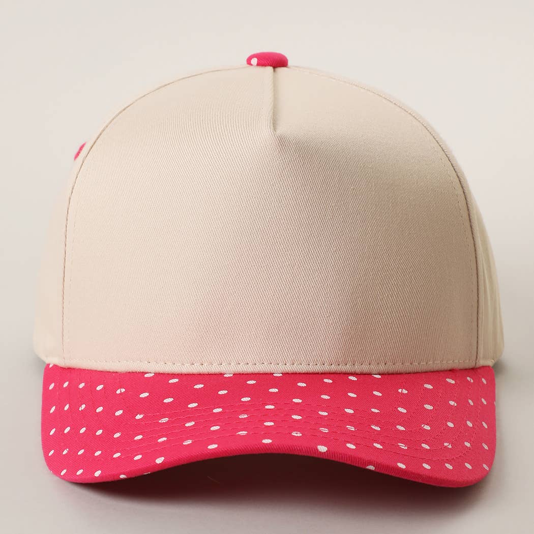 SMALL POLKA DOT Brim Two-Tone Trucker Hat — Fashion City