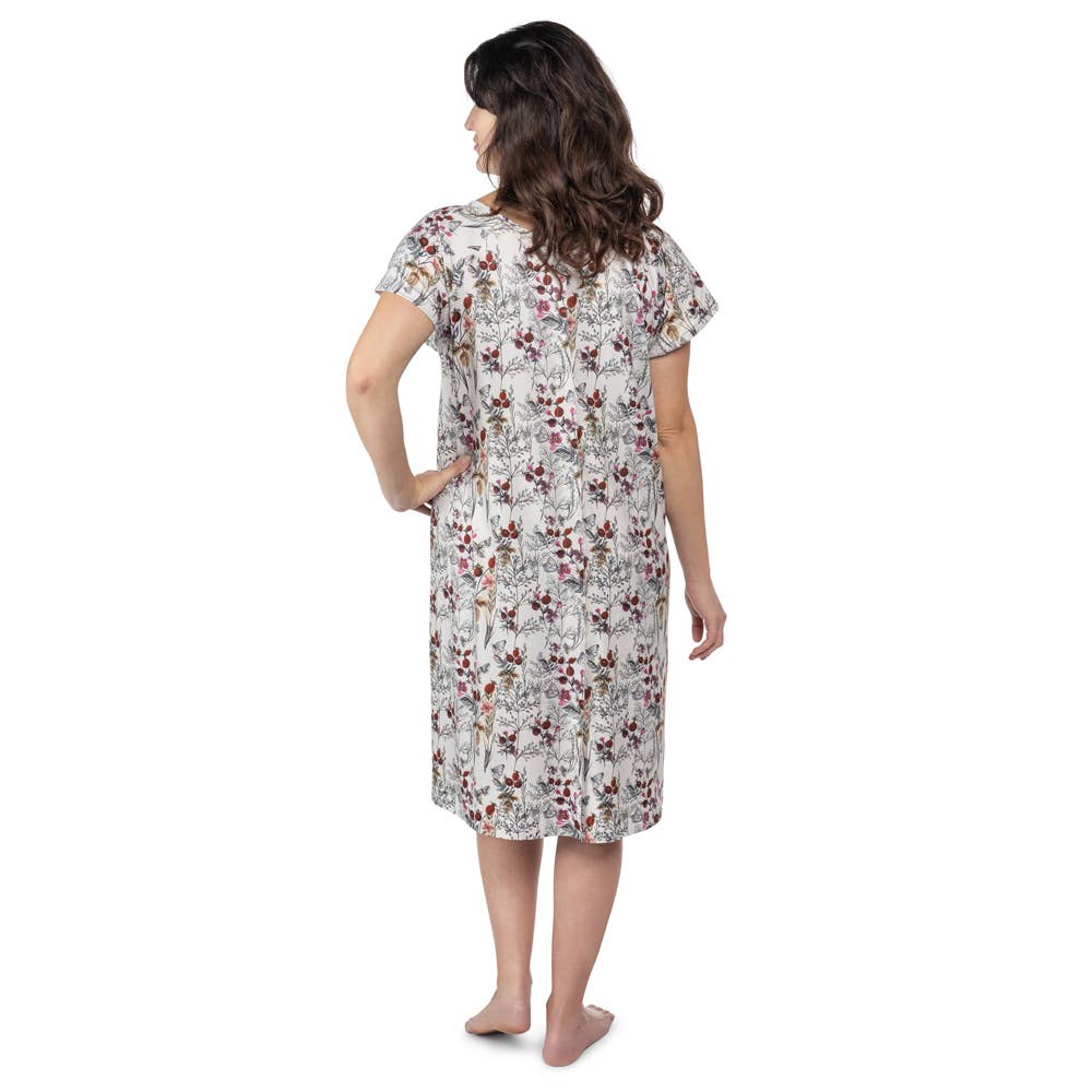 Floral Mommy Labor and Delivery/ Nursing Gown — Three Little Tots Maternity Clothing