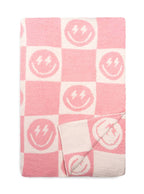 Pink Bolt Smile Blanket — Living Royal