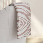 Rumi Zebra Cotton Knit Throw: Beige — Tajik Home LLC
