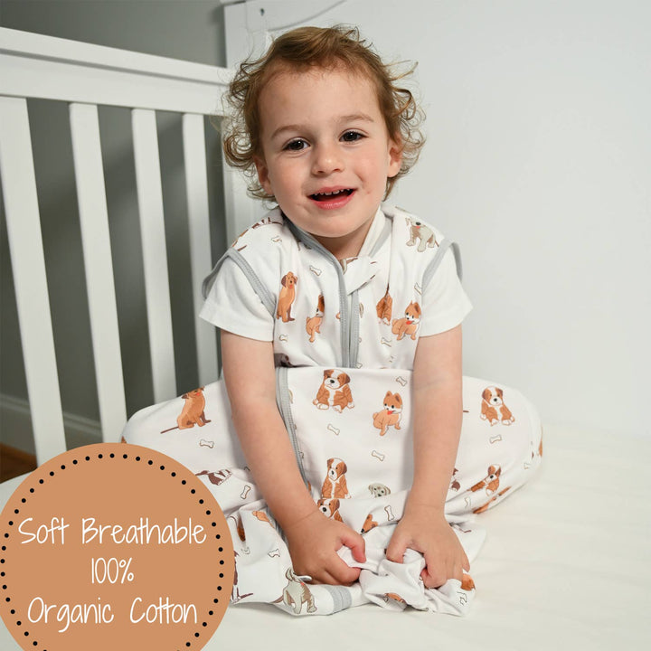 Woof Woof Baby Sleep Sack, 100% Organic Cotton - Premium Swaddle from LollyBanks - Just $16.99! Shop now at Pat's Monograms