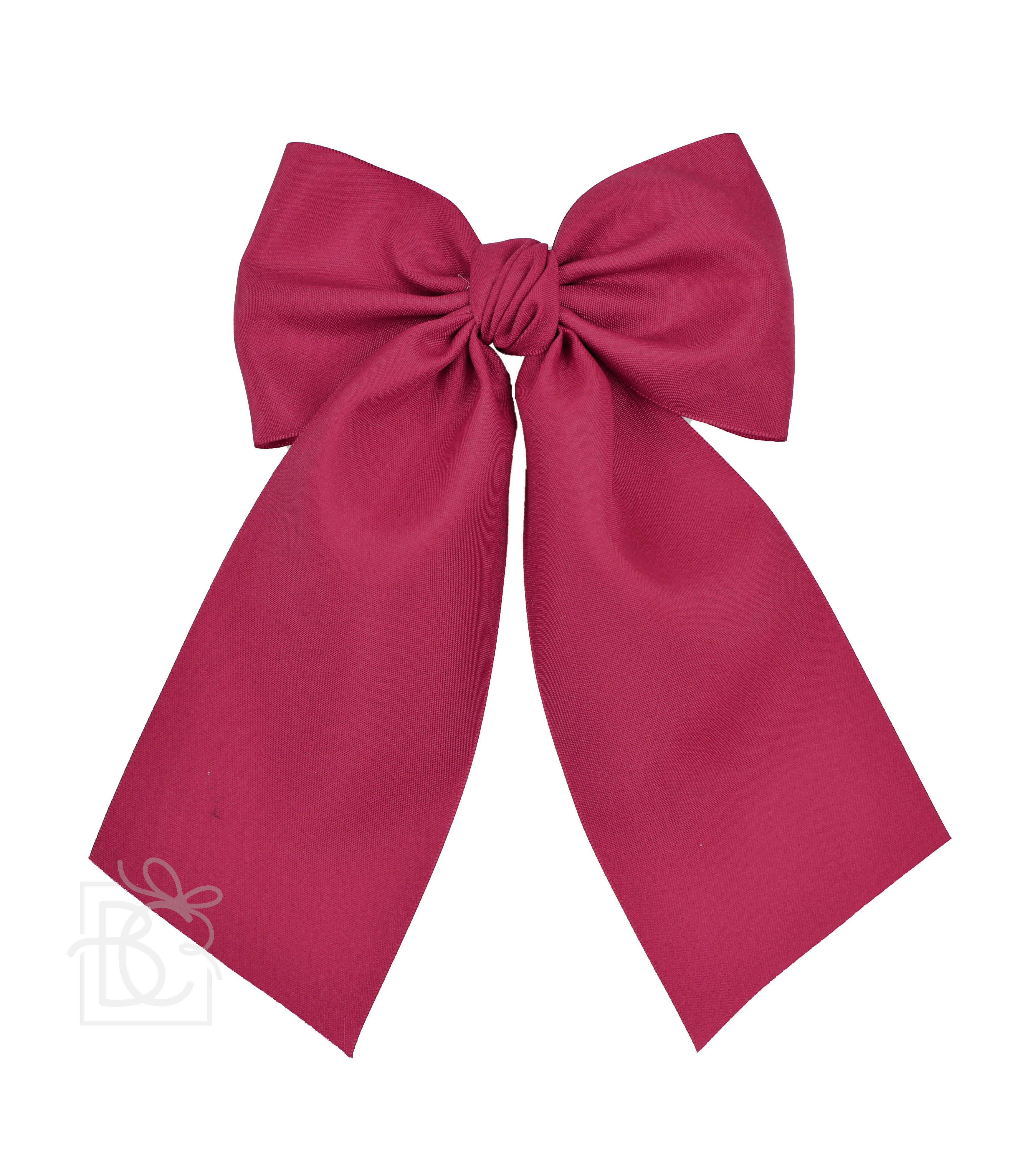 Matte Satin Longtail Hair Bow with Euro Knot - Premium Hairbows from Beyond Creations, LLC - Just $19.95! Shop now at Pat's Monograms
