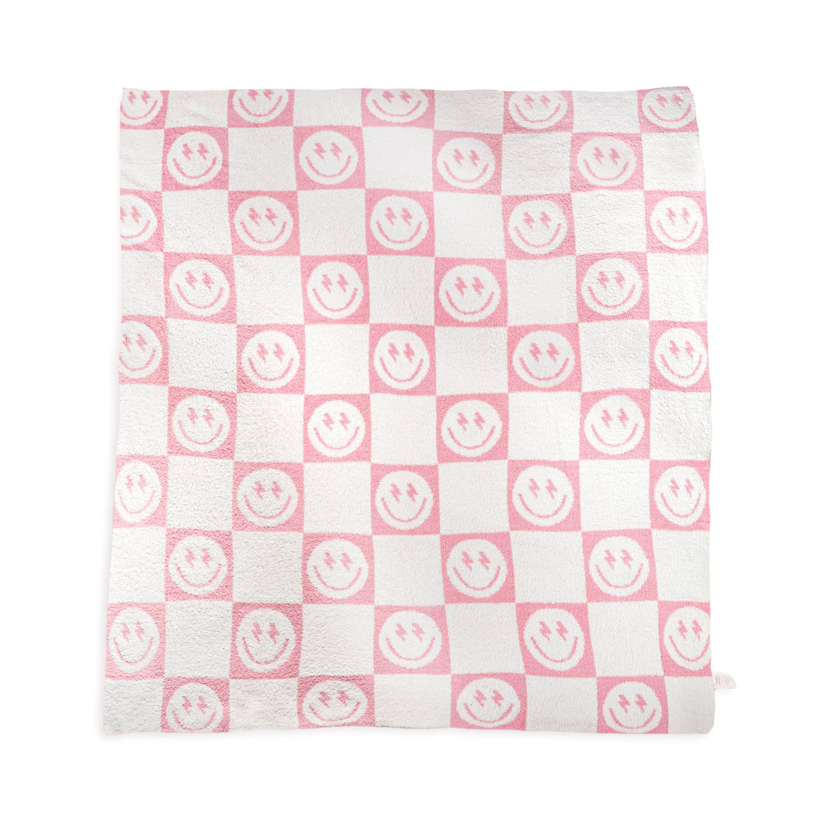 Pink Bolt Smile Blanket — Living Royal