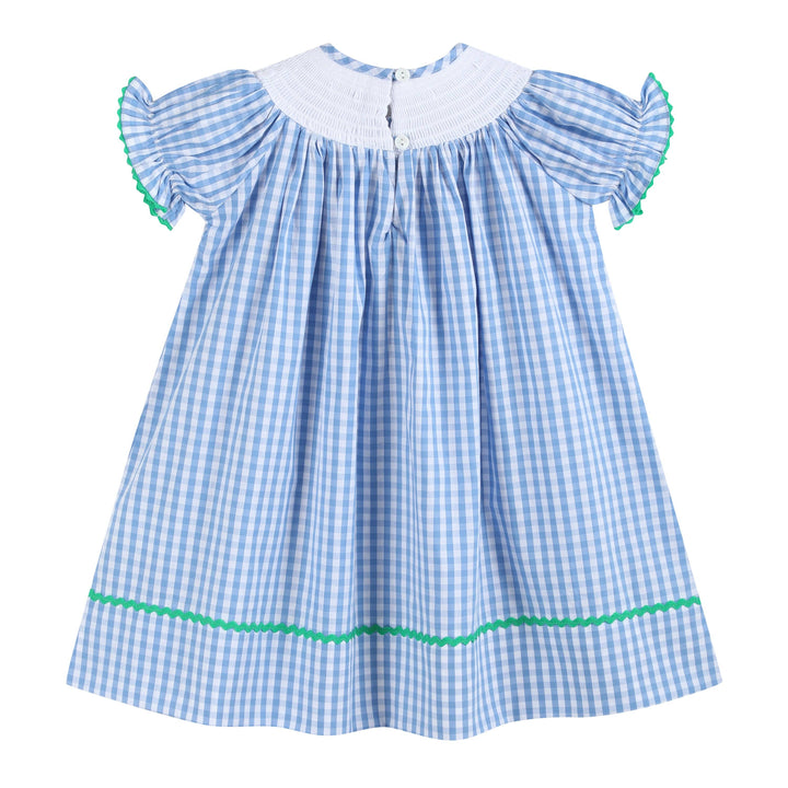 Blue Gingham Farm Smocked Bishop Dress - Premium Baby & Toddler Dresses from Lil Cactus - Just $38.95! Shop now at Pat's Monograms