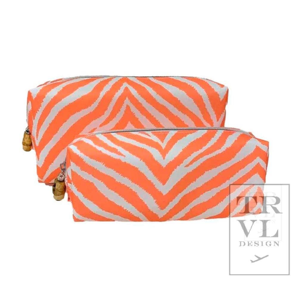 Duos - Travel Pouches - Hide Stripe Melon - Premium Cosmetic Bag from TRVL Design - Just $26.95! Shop now at Pat's Monograms