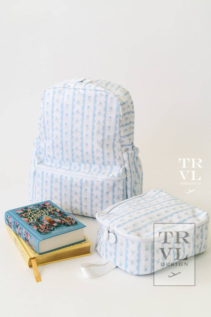 Backpacker - Backpack Ribbon Floral Blue - Premium Backpack from TRVL Design - Just $64.95! Shop now at Pat's Monograms