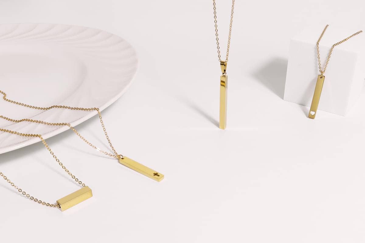 Stainless Steel Cutout Cross Bar Necklace - Premium Jewelry from WJW - Just $23.95! Shop now at Pat's Monograms