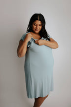 Blue Bird Maternity Mommy Labor and Delivery/ Nursing Gown — Three Little Tots Maternity Clothing