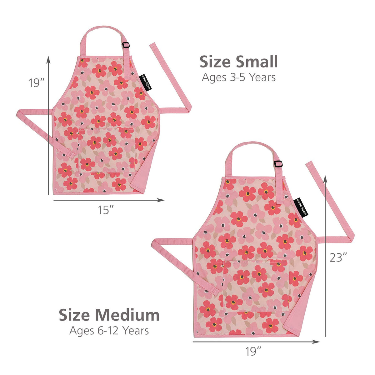 Little Helper Kids Apron, Washable Cotton/Poly - Poppies — Urban Infant