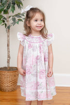 Rose Floral Print Bishop Dress — Lil Cactus Baby & Toddler Dresses