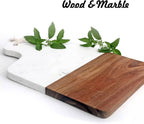 Natural Acacia Wood And Marble Chopping Board — SINT Cutting Boards