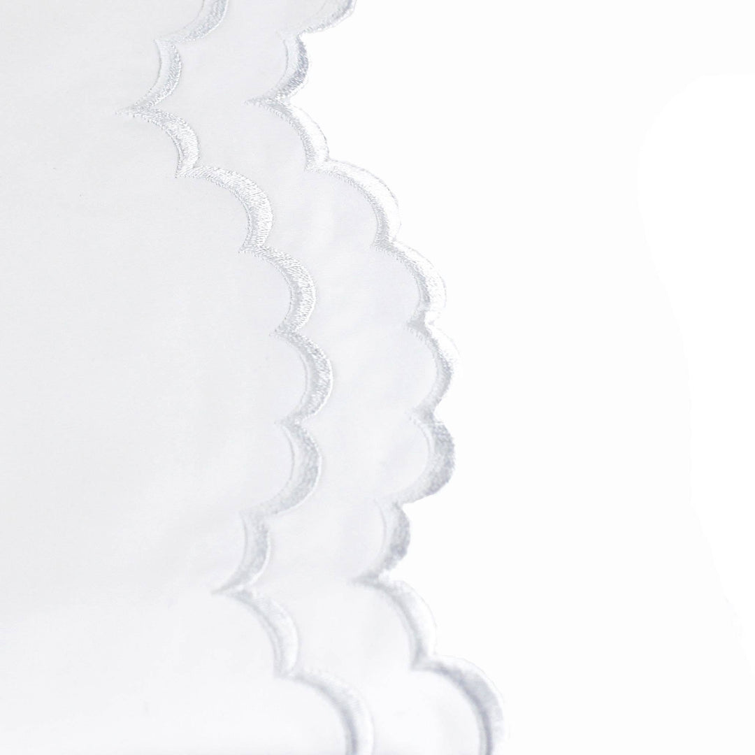 Double Scallop Embroidered Percale Euro Sham Pair - Premium Home Textiles from Mélange Home - Just $48.95! Shop now at Pat's Monograms