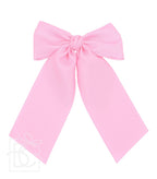 Matte Satin Longtail Hair Bow with Euro Knot — Beyond Creations, LLC Hairbows